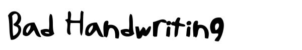 Bad Handwriting font preview